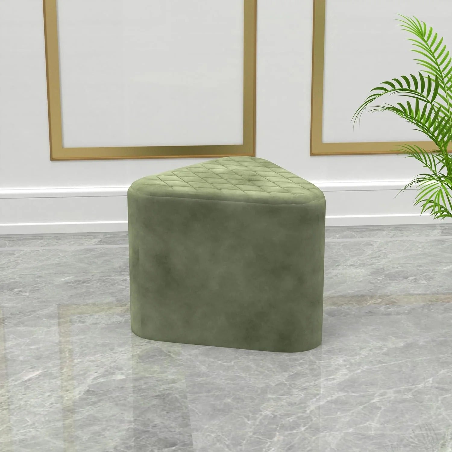 Sage Diamond Pouffe
