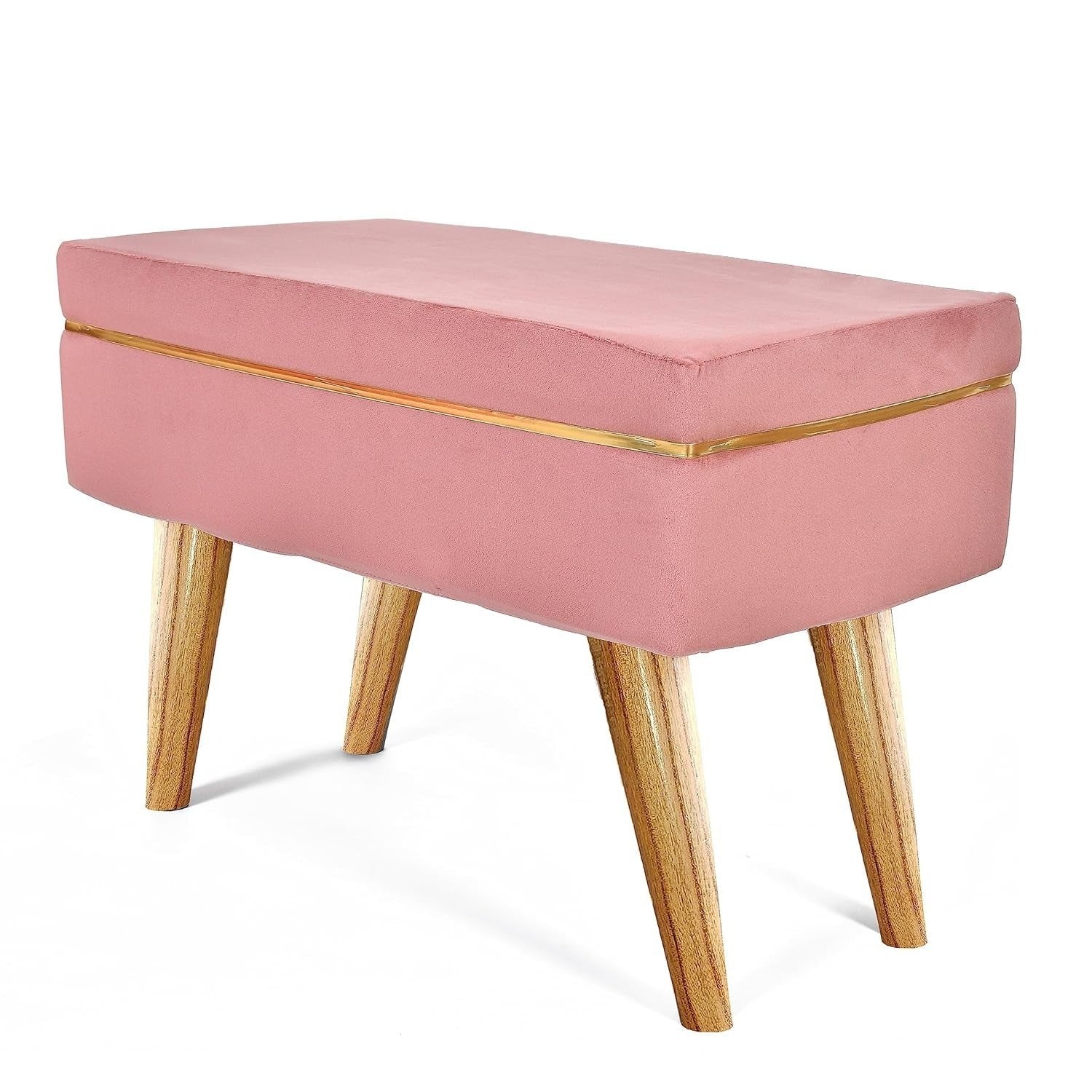 Rosy Luxe Ottoman Bench