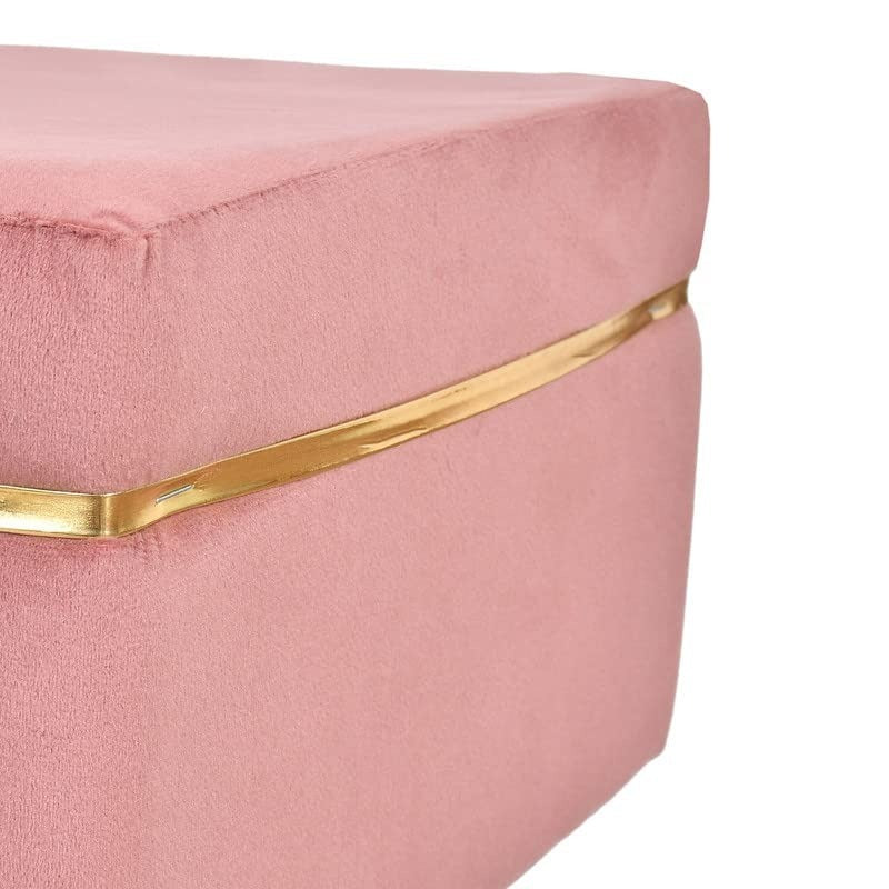 Rosy Luxe Ottoman Bench