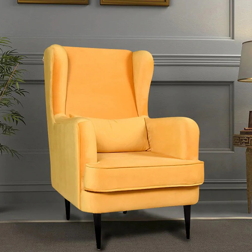 Velvet Aura Wing Chair