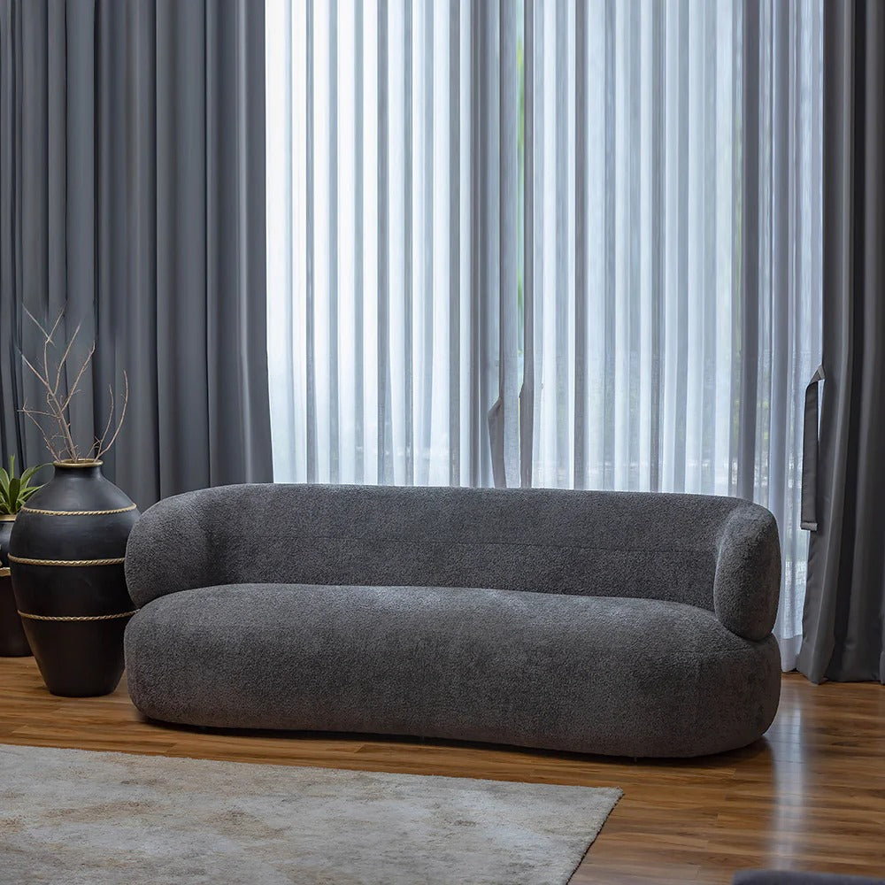 Velvet Moss Interiors curve sofa