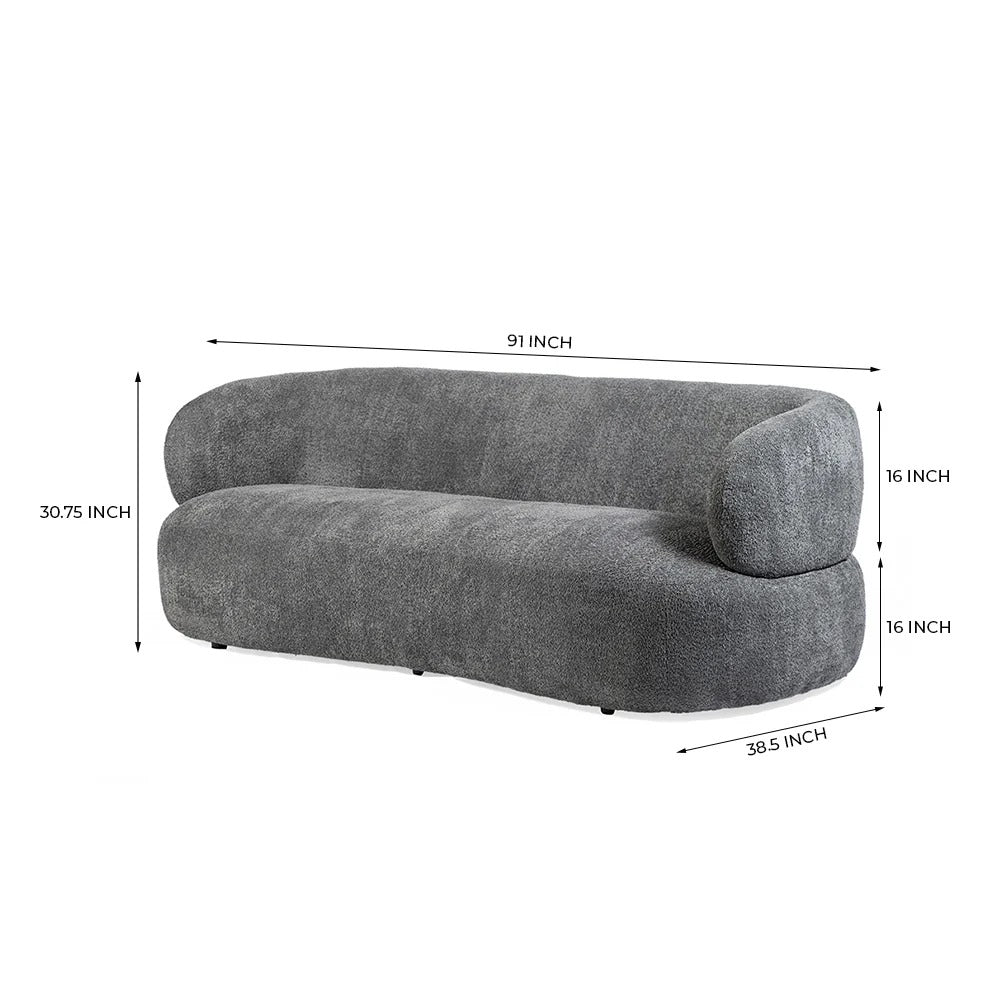 Velvet Moss Interiors curve sofa