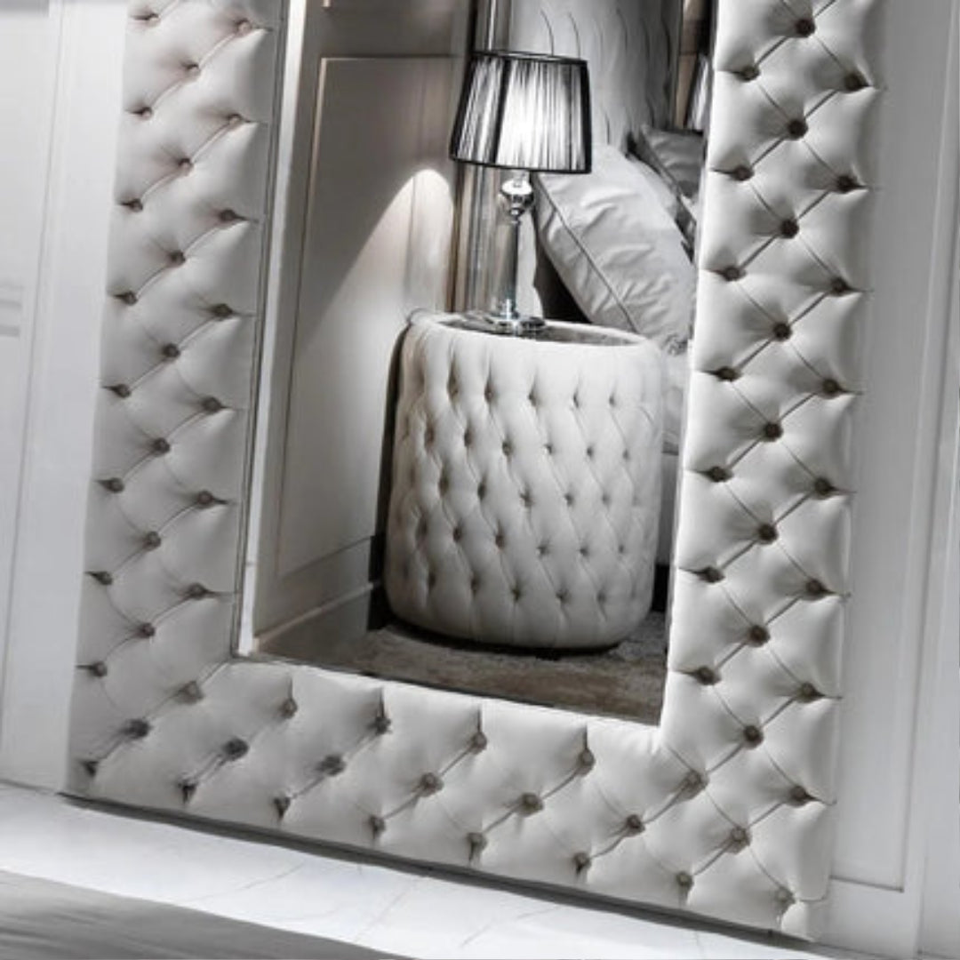 Tufted Upholstered Wall Mirror