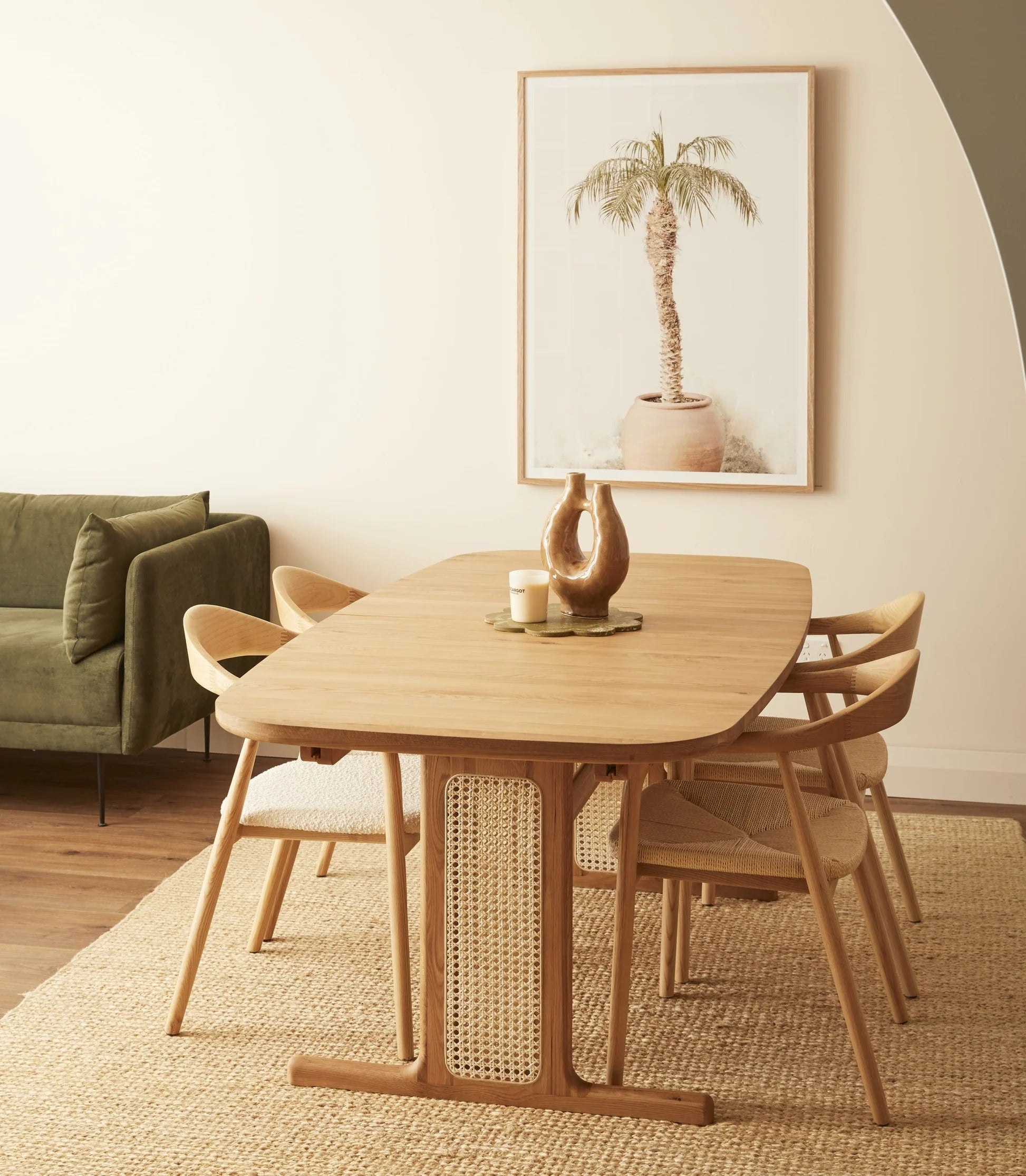Vienna Natural Wood Dining Table Set