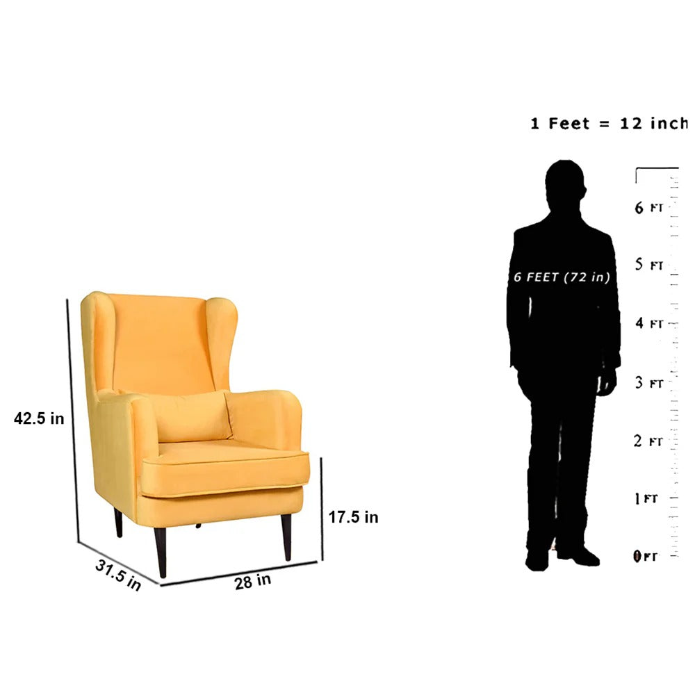 Velvet Aura Wing Chair