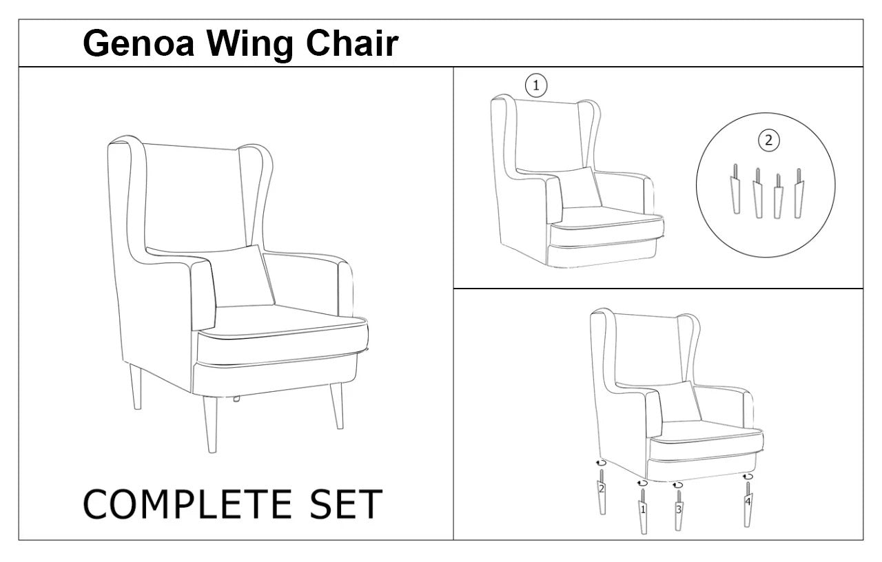 Velvet Aura Wing Chair