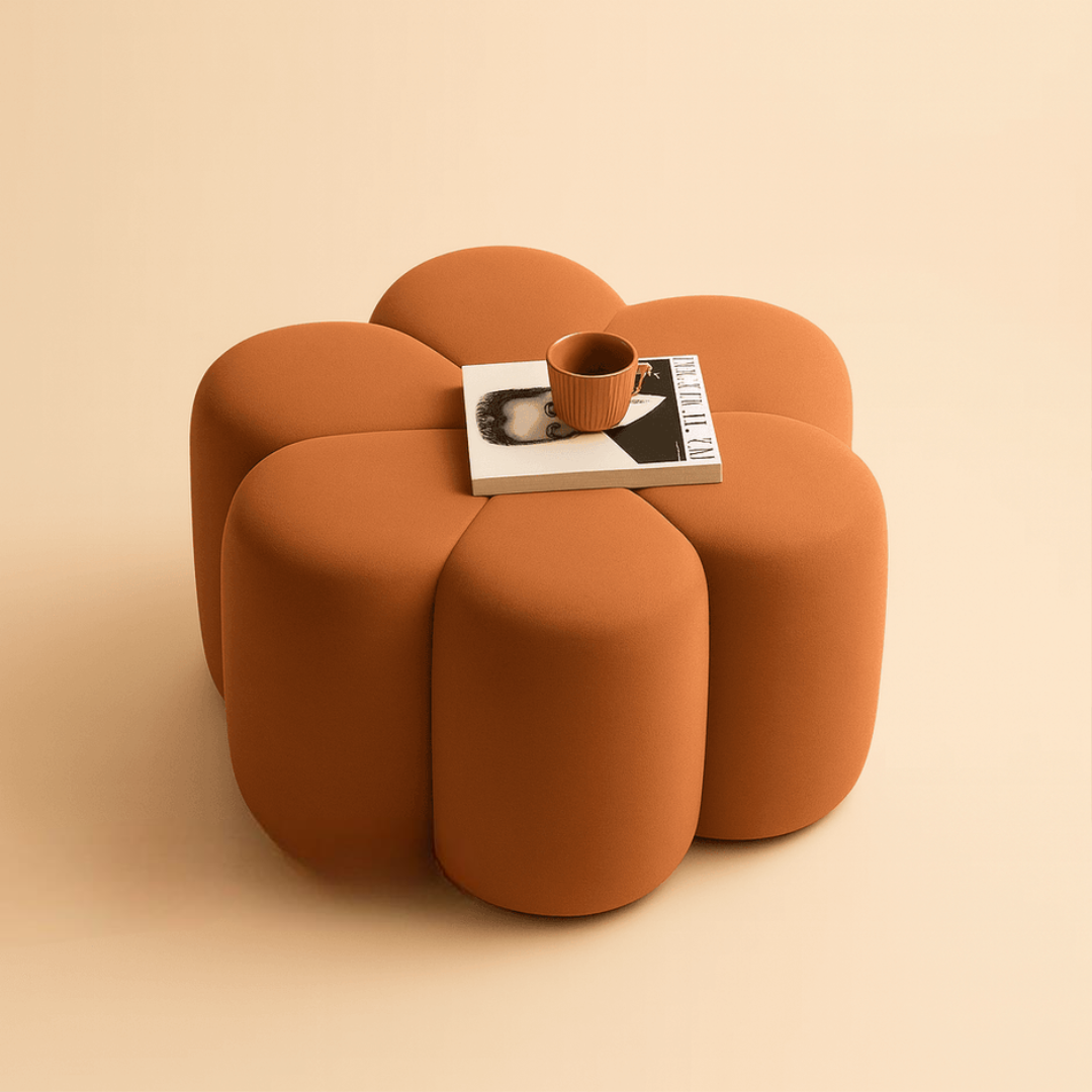 Designer Fabric Pouffe Stool
