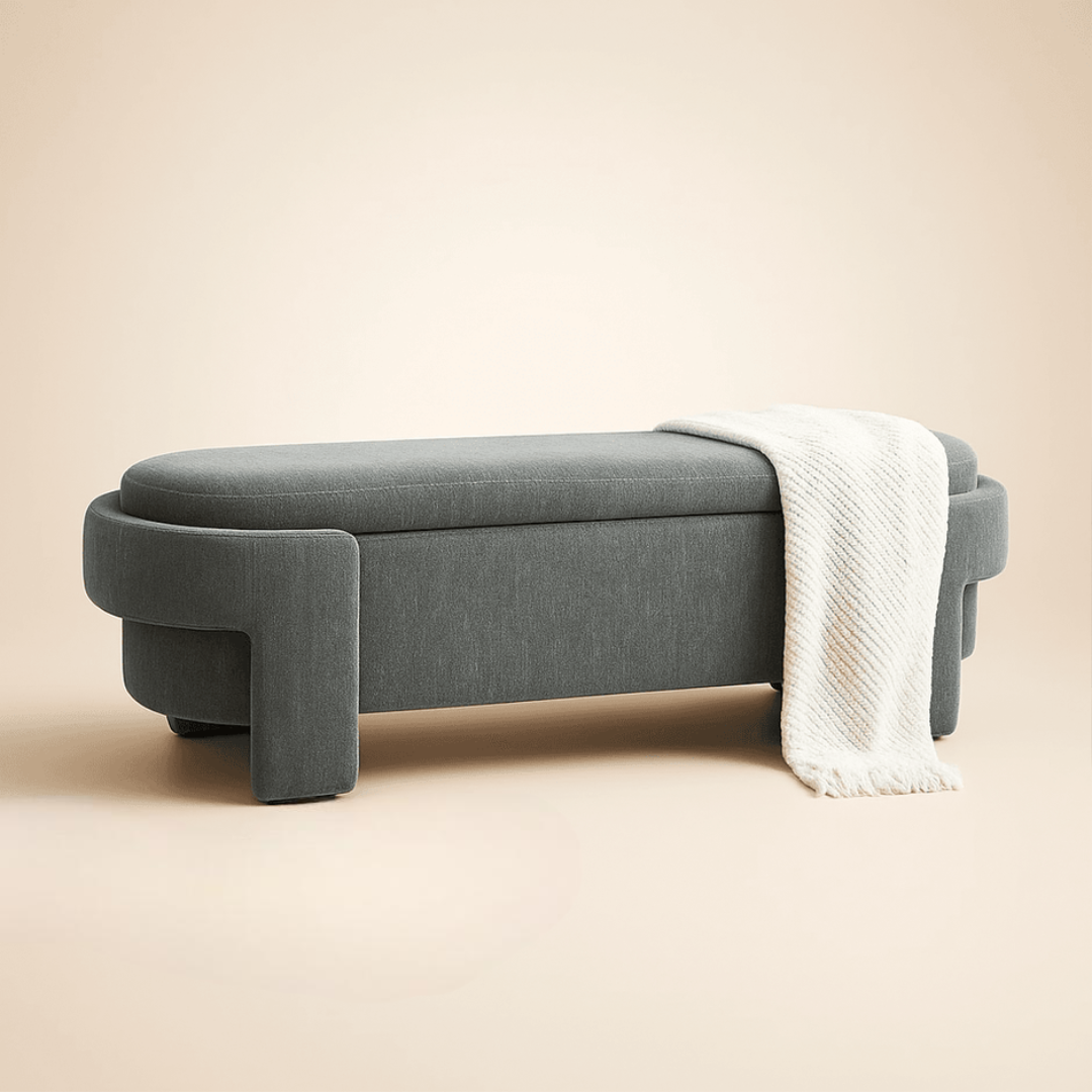 Lunaro Luxe Fabric Bench