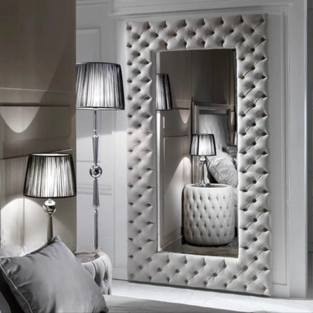 Tufted Upholstered Wall Mirror