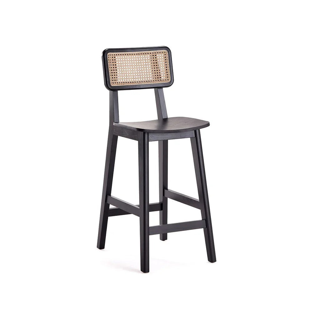 Modern Black Wooden Bar Chair