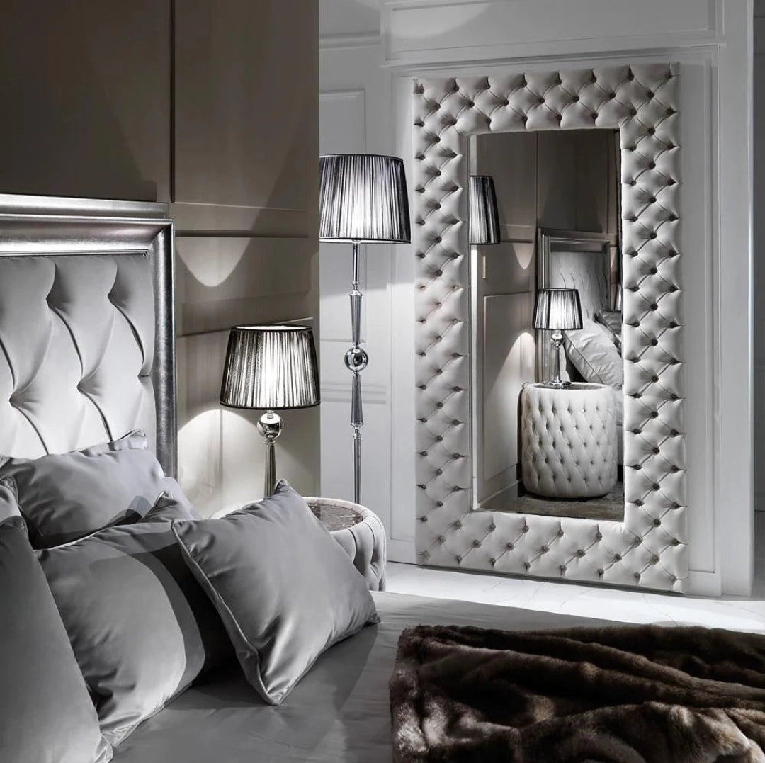 Tufted Upholstered Wall Mirror
