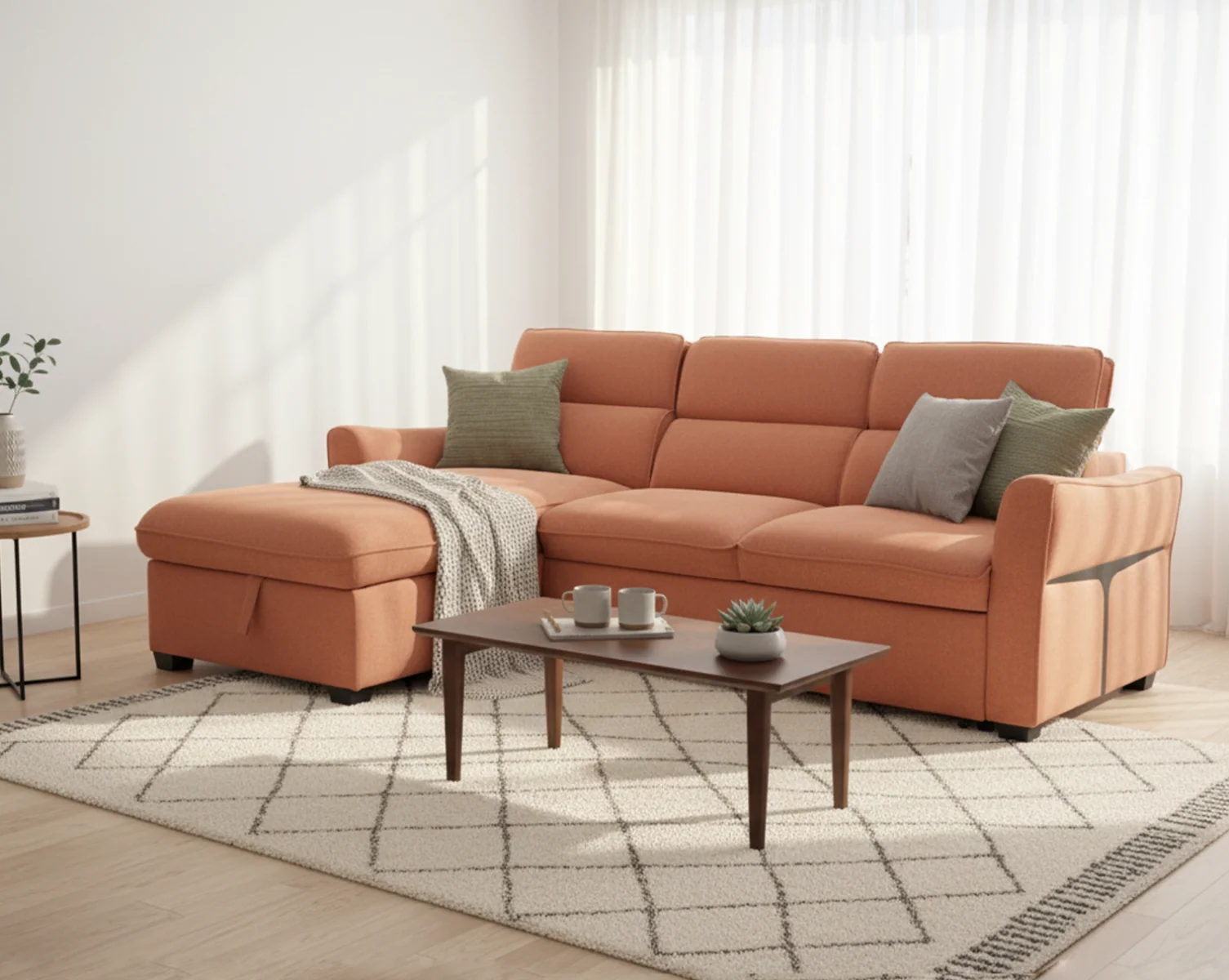 Abrazo Convertible Sectional Sofa Bed