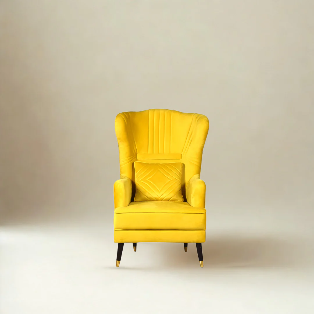 Sunflare Velvet Wing Chair