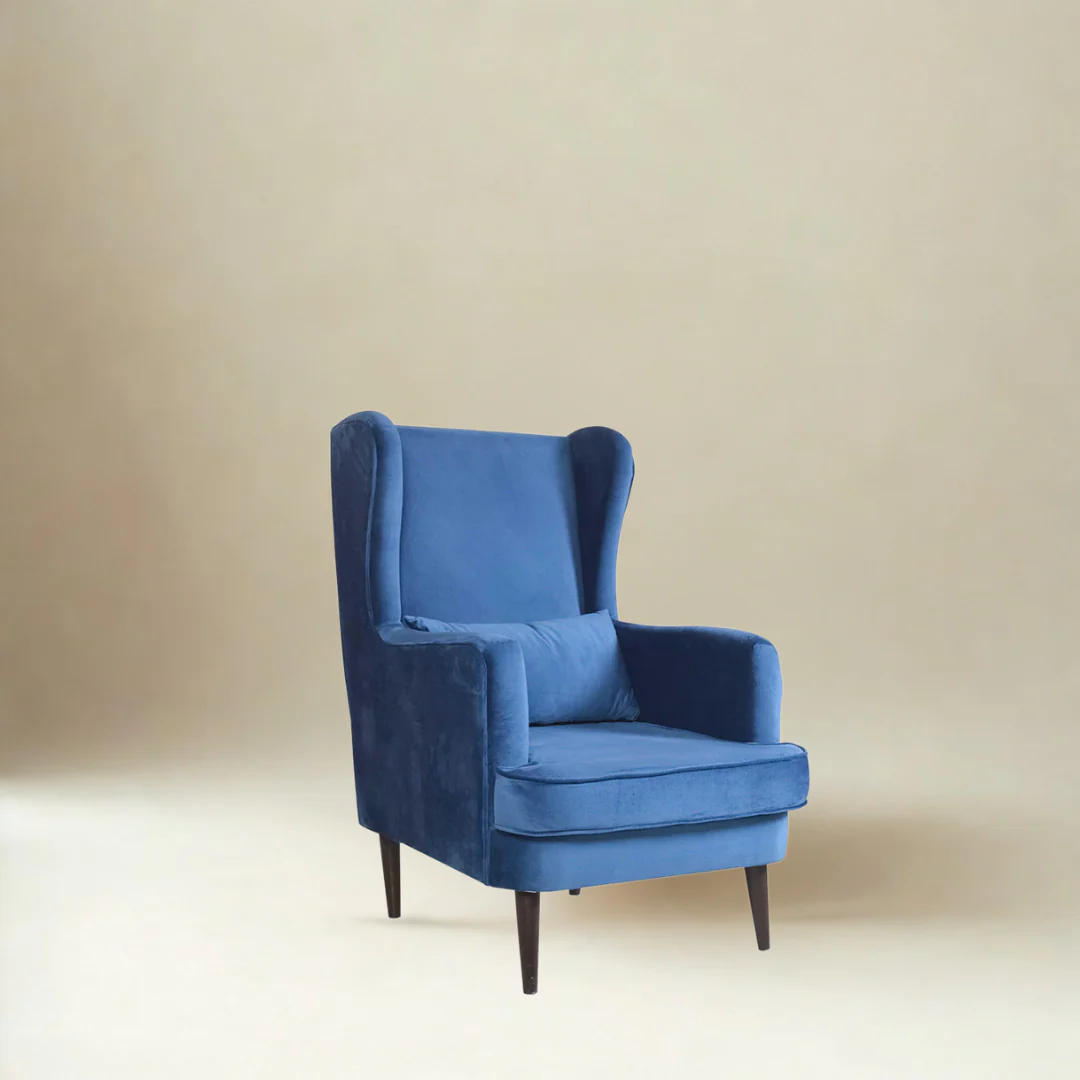 Velvet Aura Wing Chair