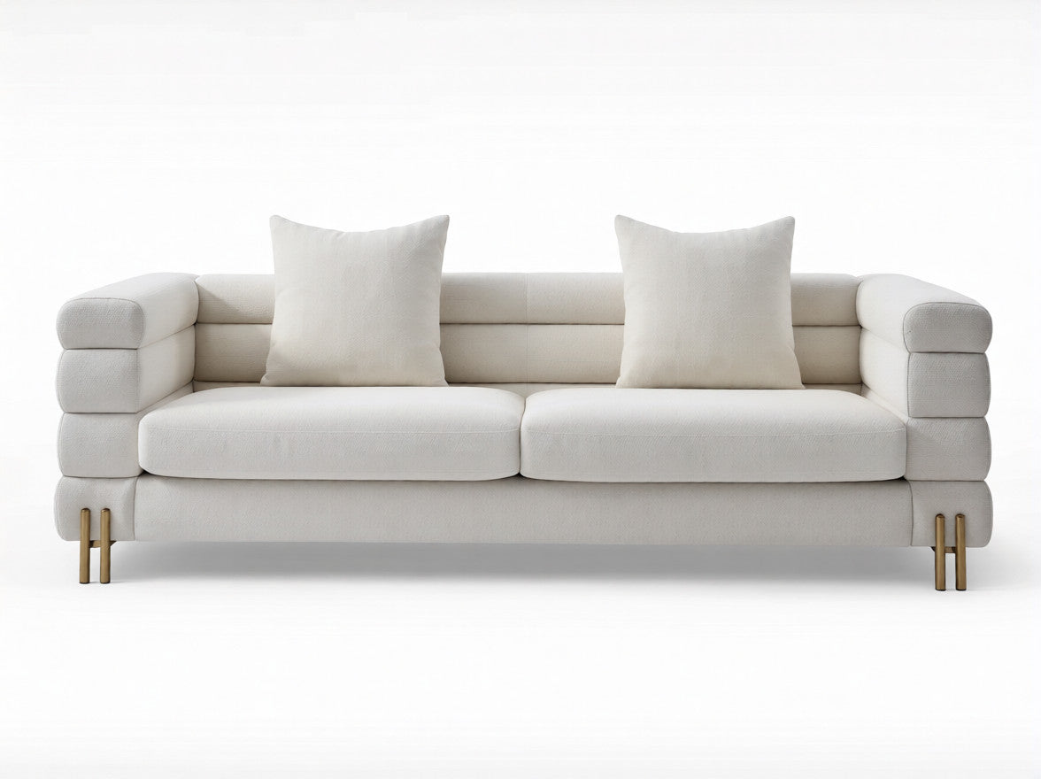 Ivory Luxe Contemporary Sofa