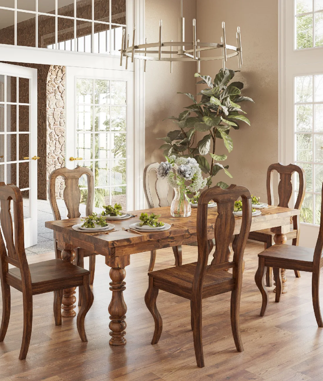 Ameli Heritage Dining Table – Handcrafted Elegance
