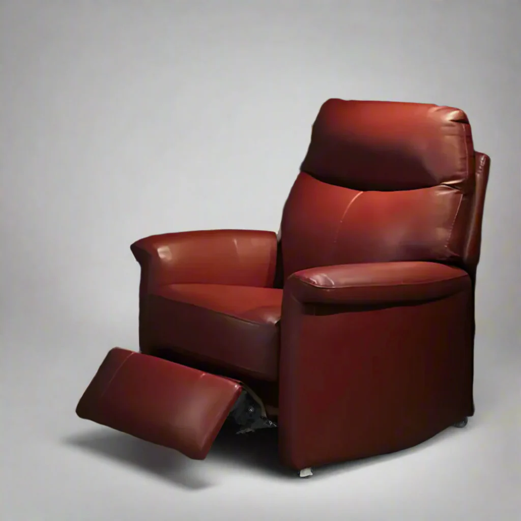 Plush Brown Leather  1 Seater Recliner