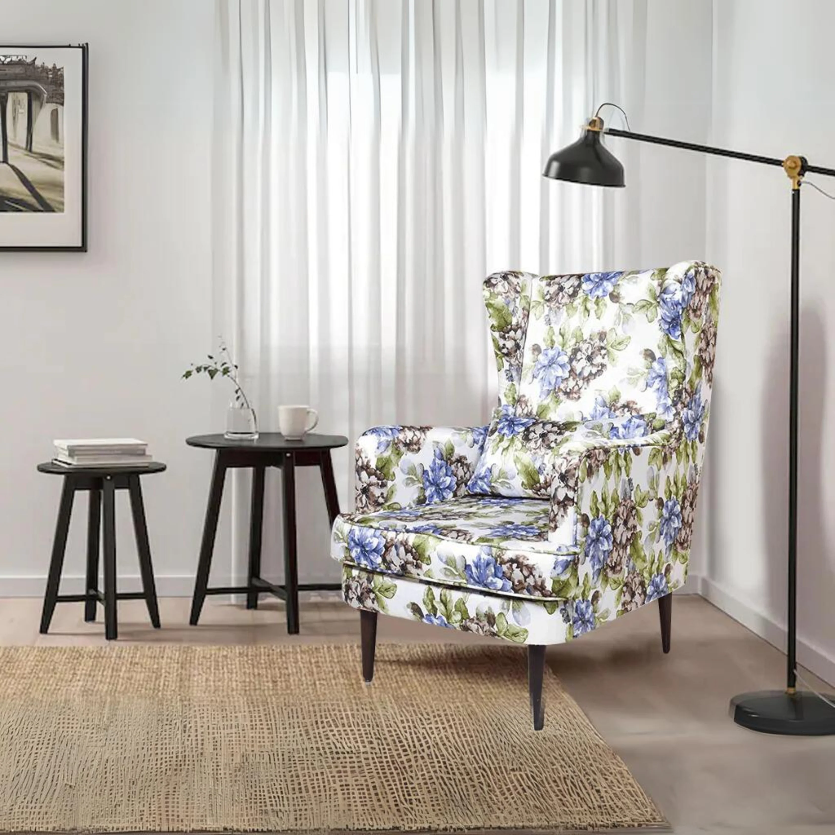 Bloom Elegance Wing Chair