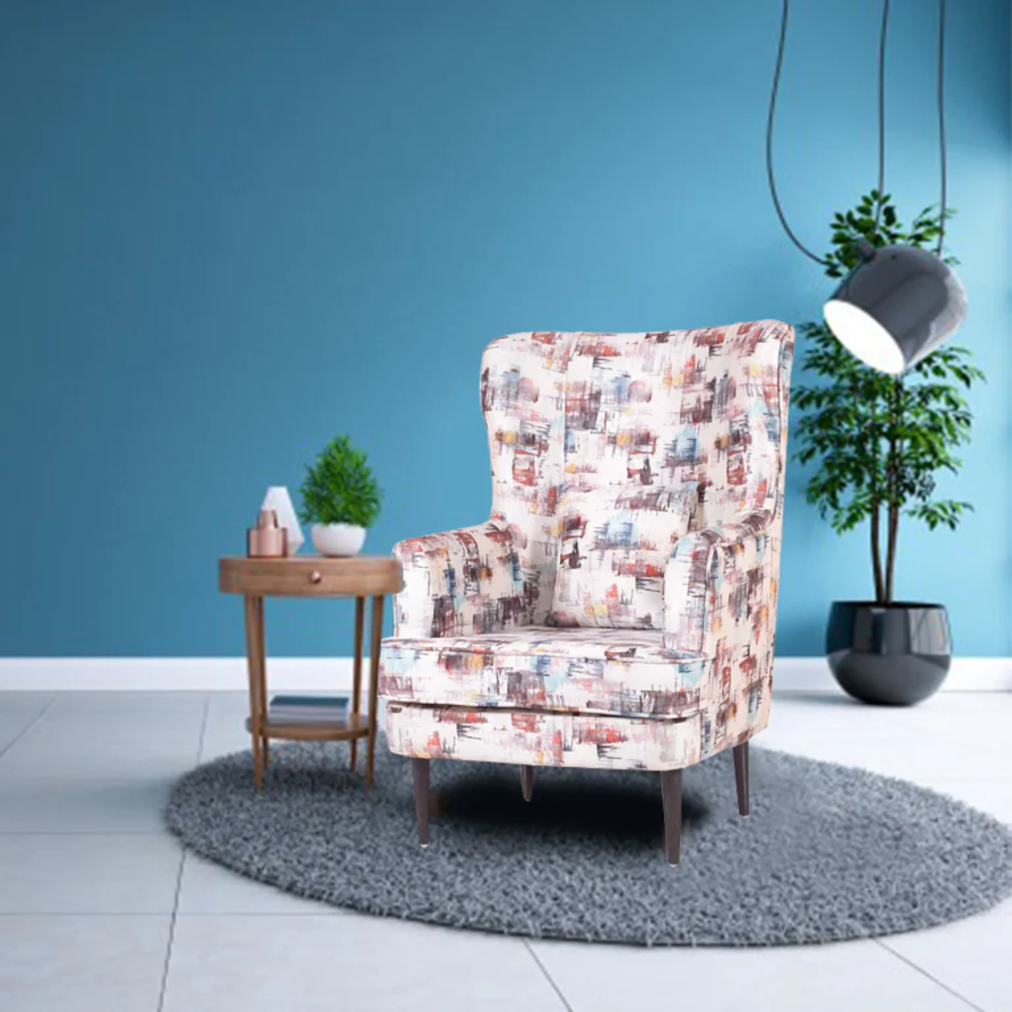 Art Canvas Wing Chair