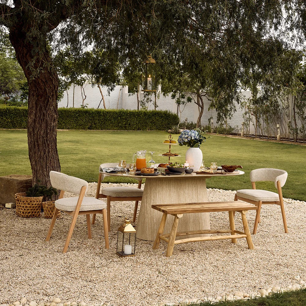 Oasis Travertine Pedestal DiningTable