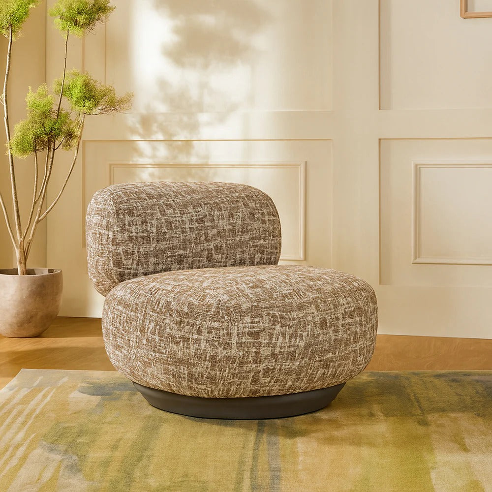 Cocoa Pebble Swivel Chair