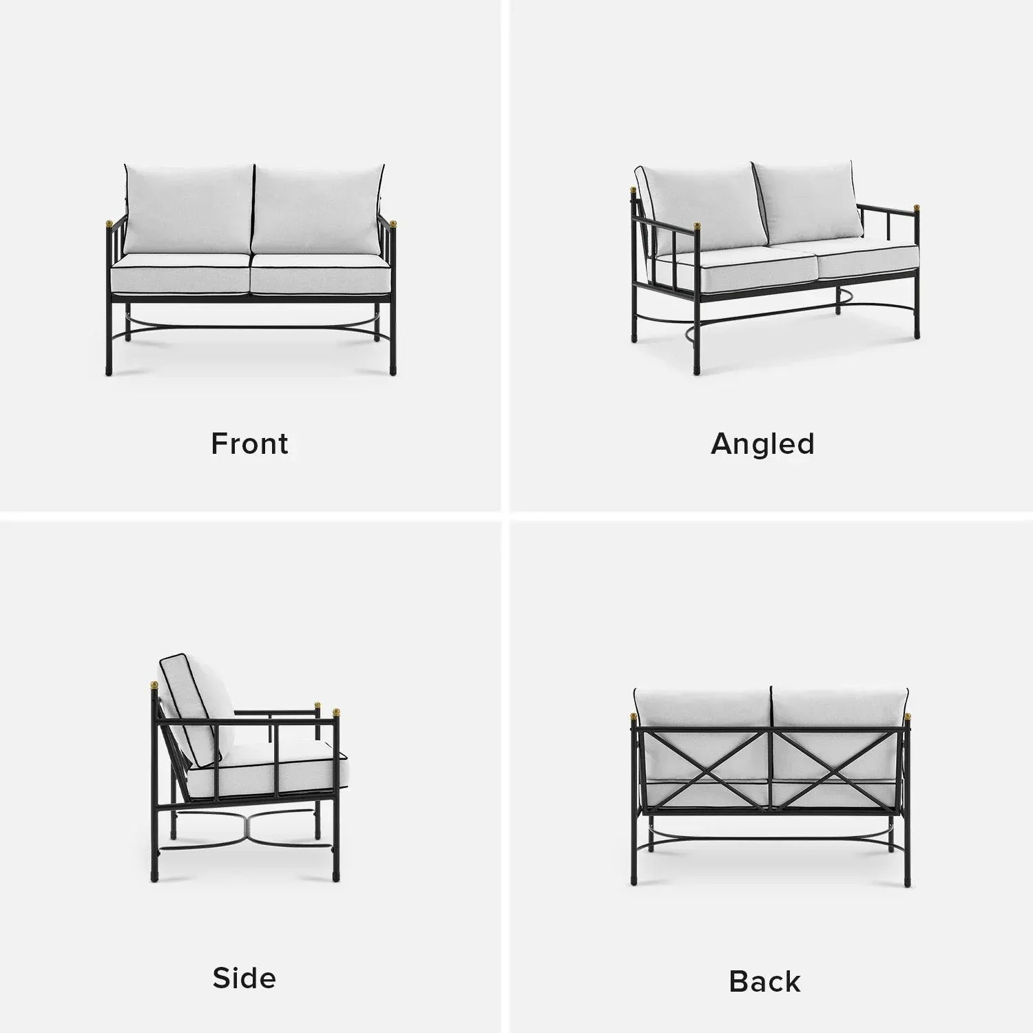 Gazebo Metal Frame Sofa 2 seater