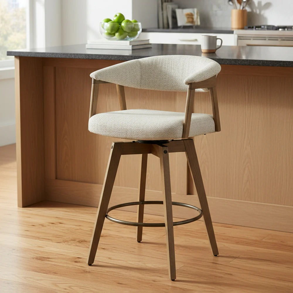 Mid-Century Fabric Bar Chair