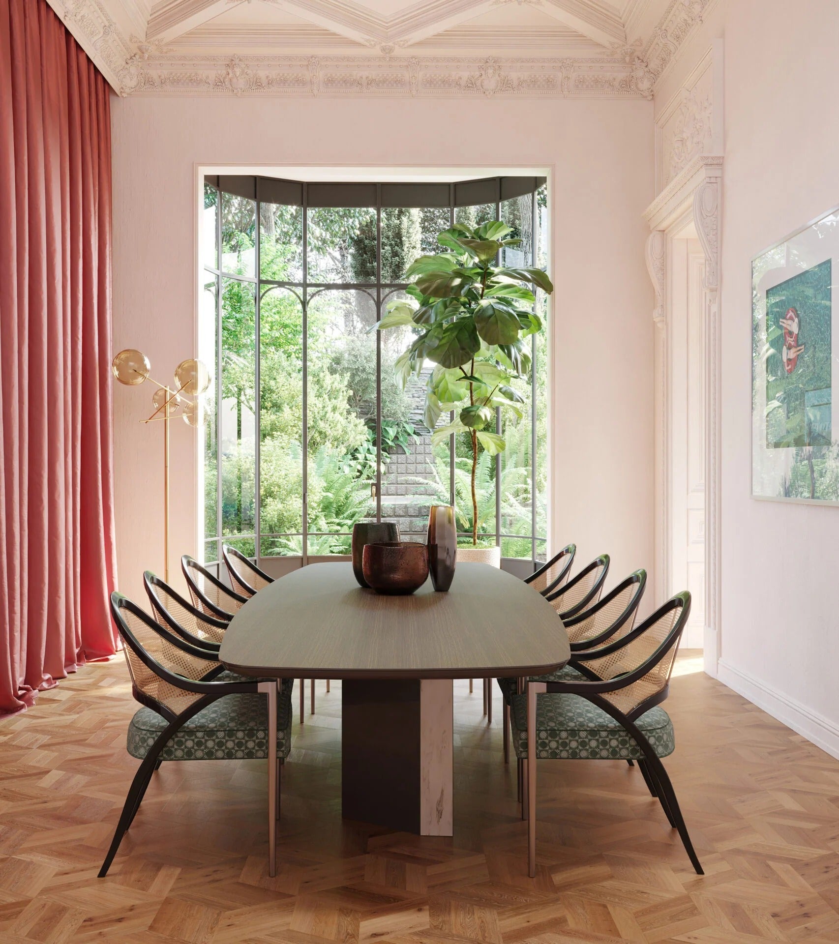 The Milano Rattan & Metal Accent Chair
