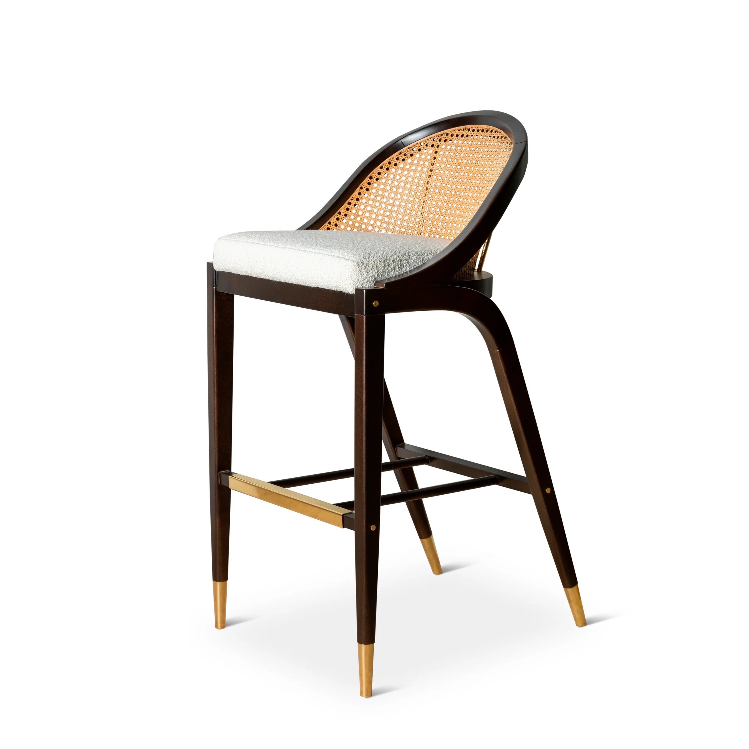 Luxe Cane Curve Bar Chair