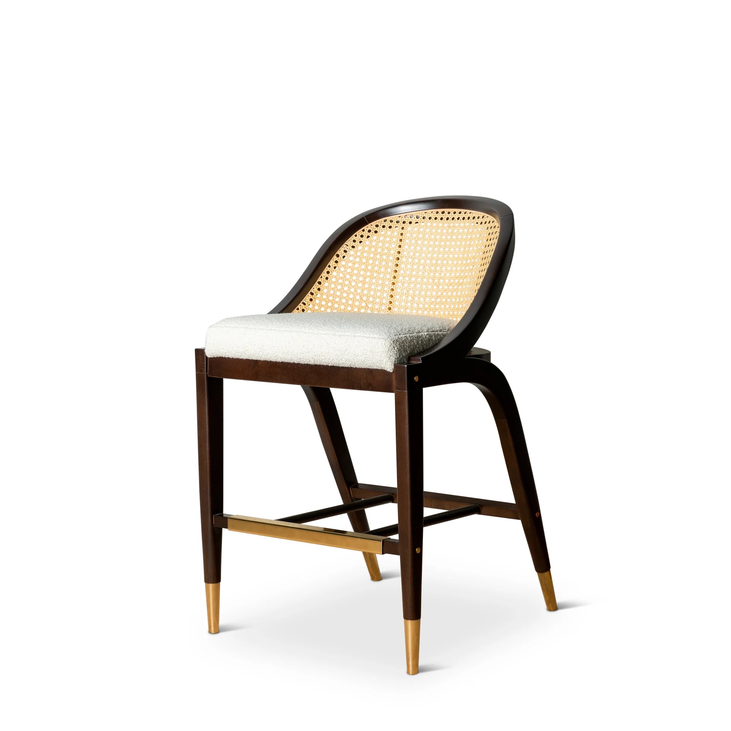 Birbal Black Frame Stool – Timeless Comfort