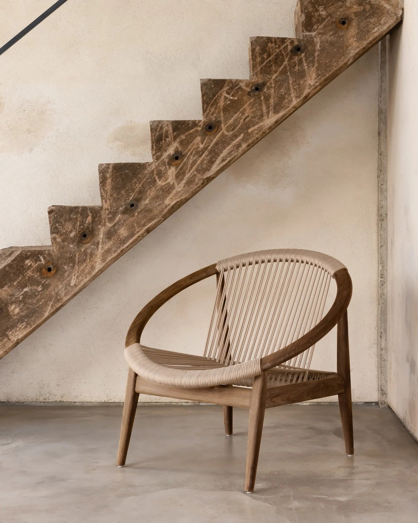 Arc Rattan Rope Accent Chair