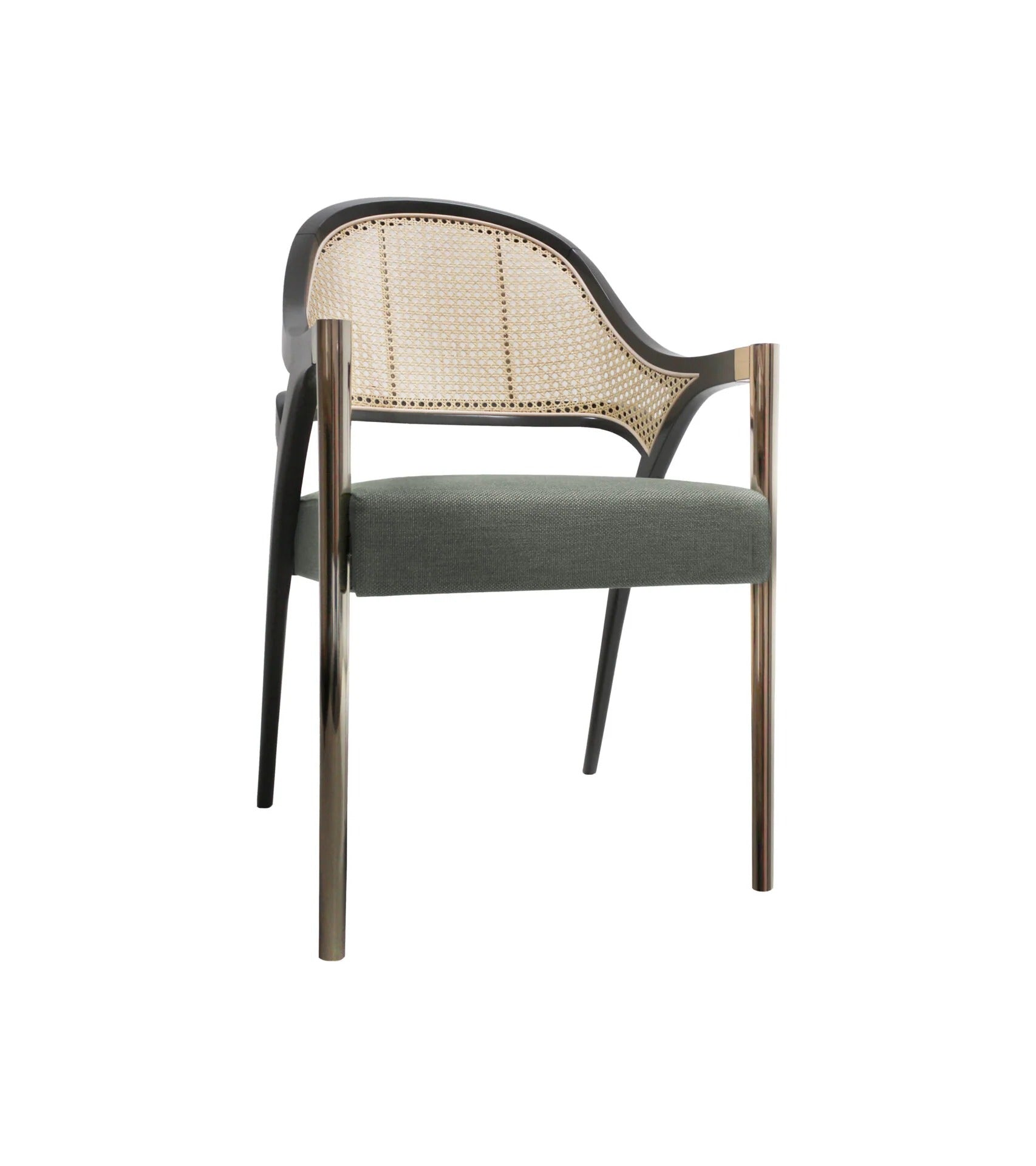 The Milano Rattan & Metal Accent Chair
