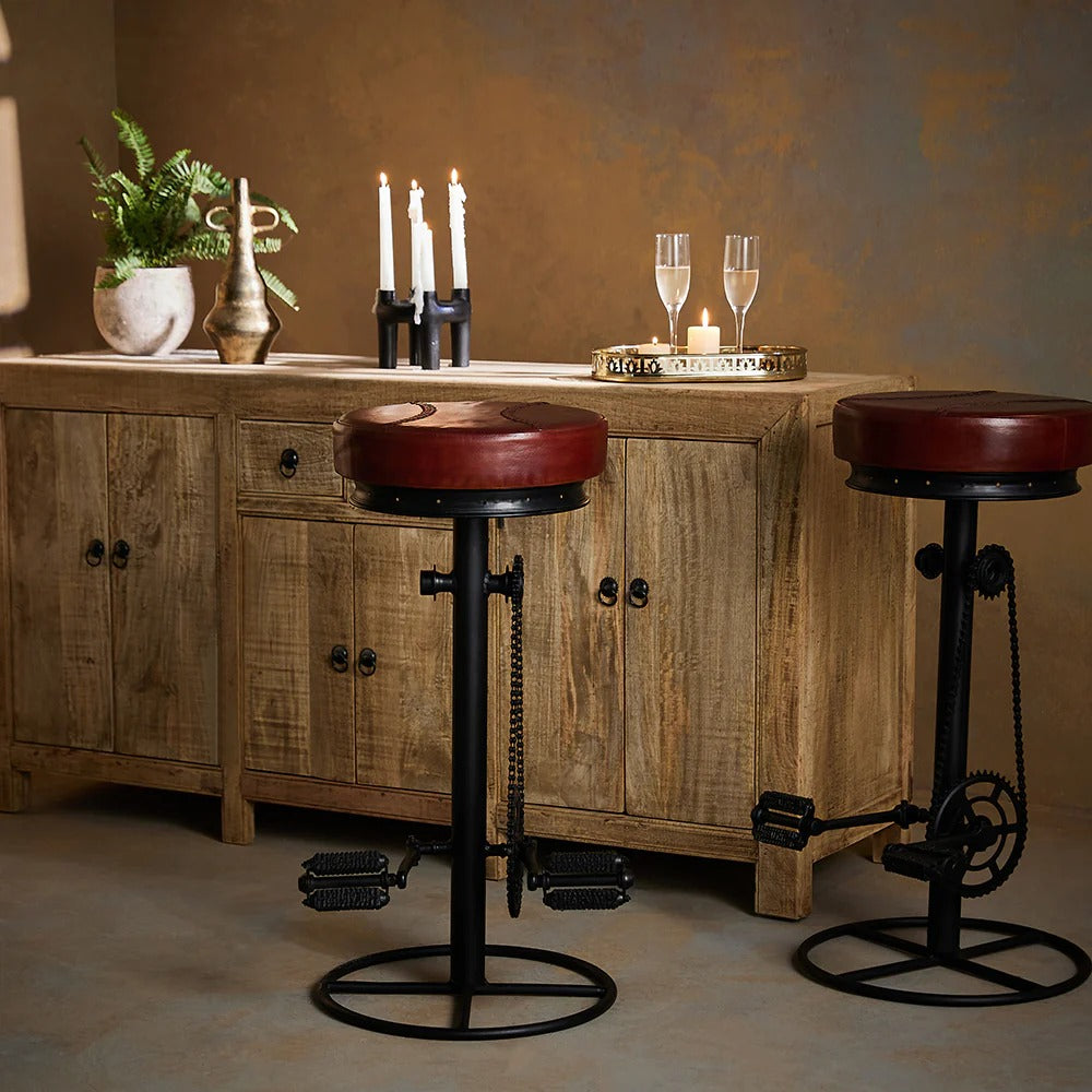 Cycle Pedal Industrial Bar Stool