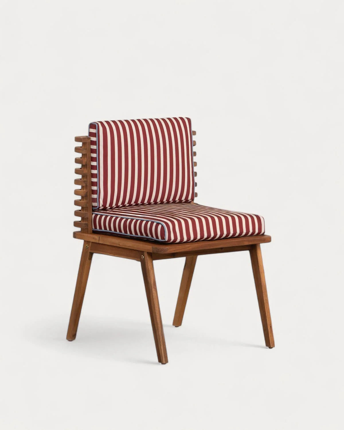 RetroStripe Wooden Lounge Chair