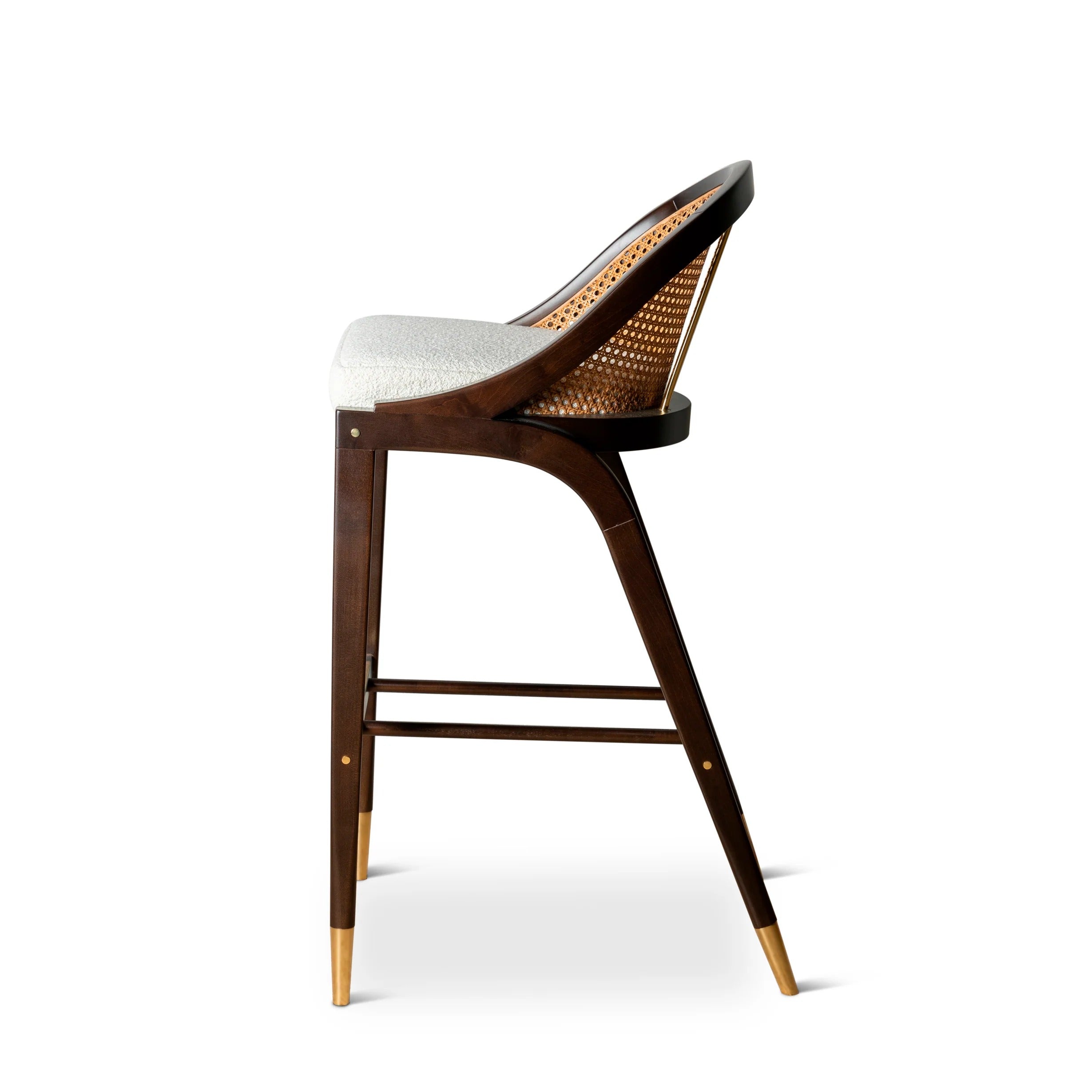 Luxe Cane Curve Bar Chair