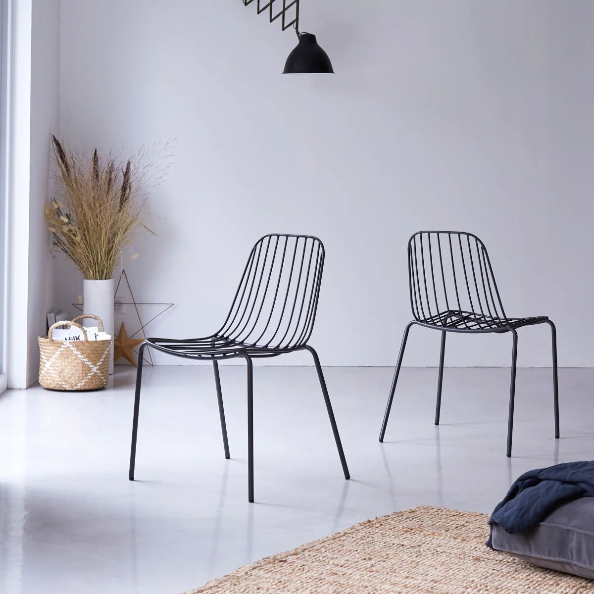Minimal Matte Metal Dining Chair