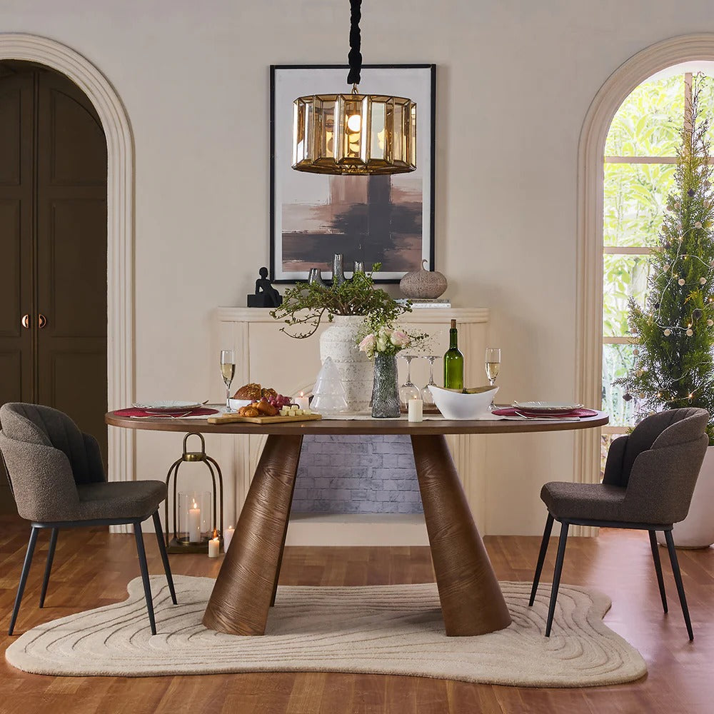 Aurora Walnut Oval Dining Table