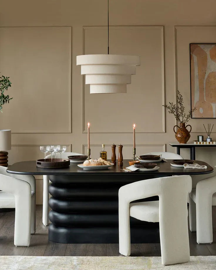 Tisbury Black Pedestal Dining Table