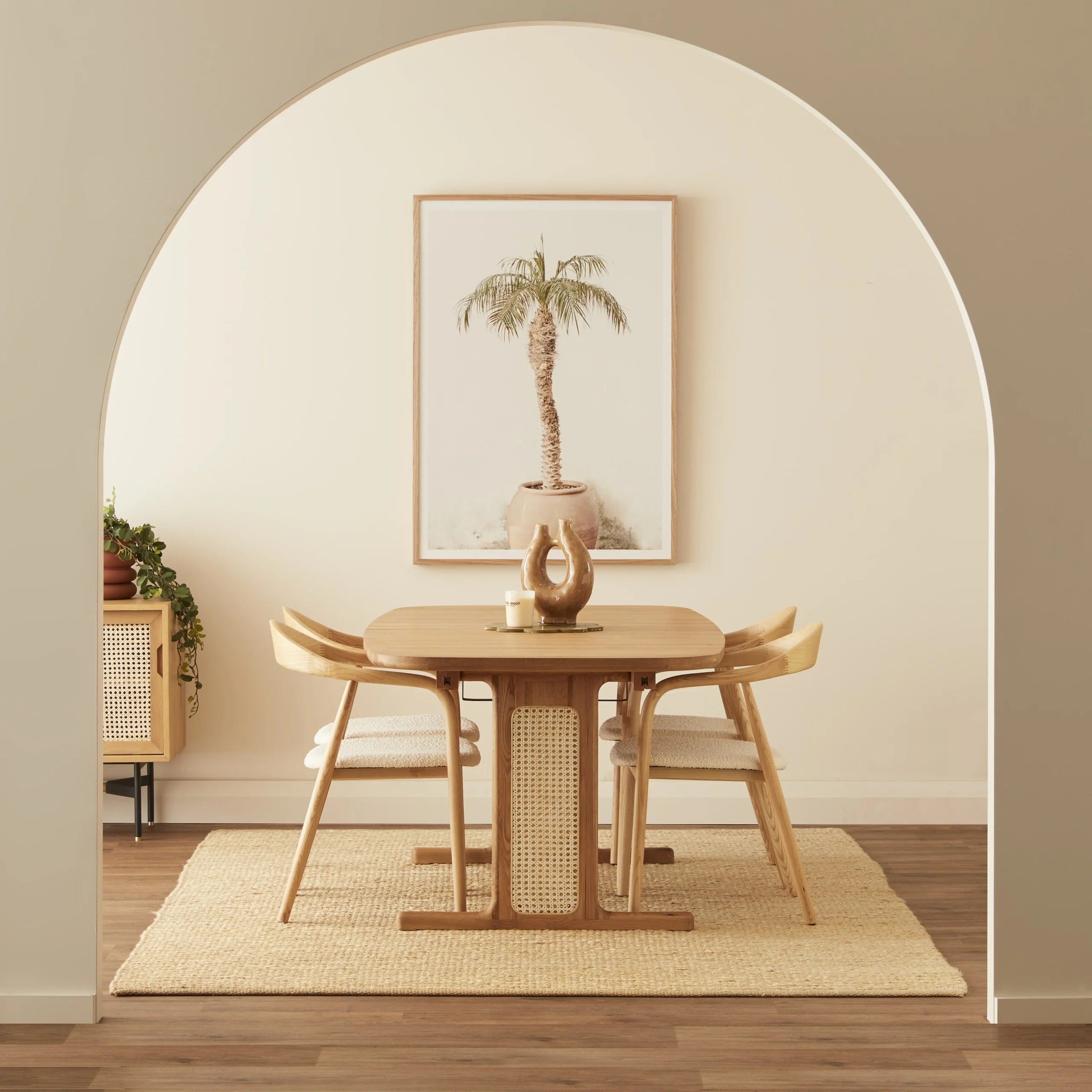 Vienna Natural Wood Dining Table Set