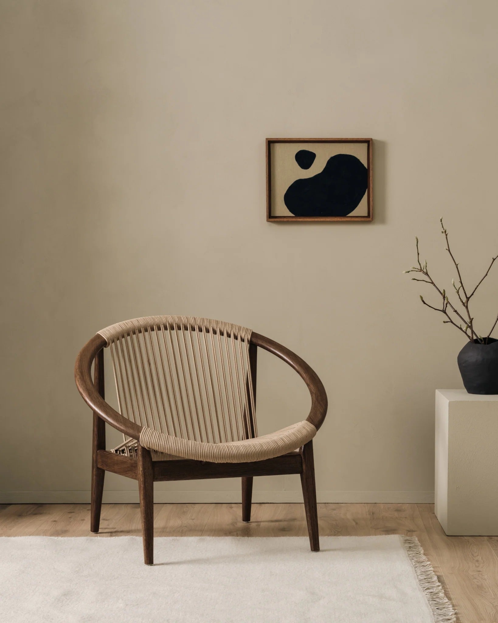 Arc Rattan Rope Accent Chair