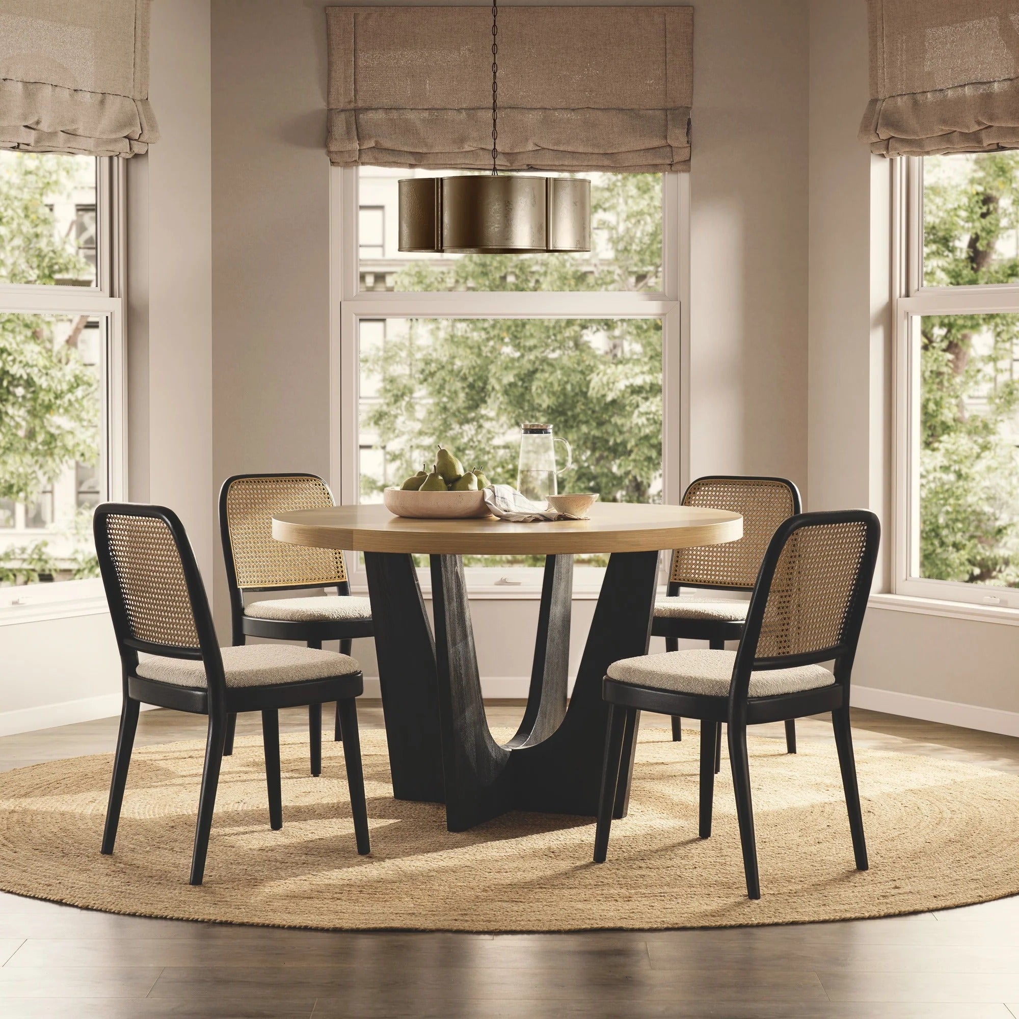 Mitsuki Pedestal Table Set – Modern Gathering