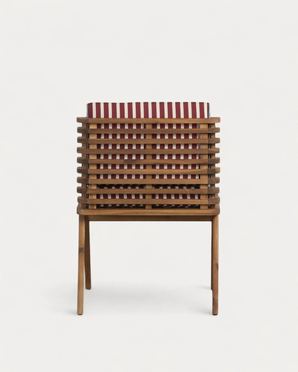 RetroStripe Wooden Lounge Chair