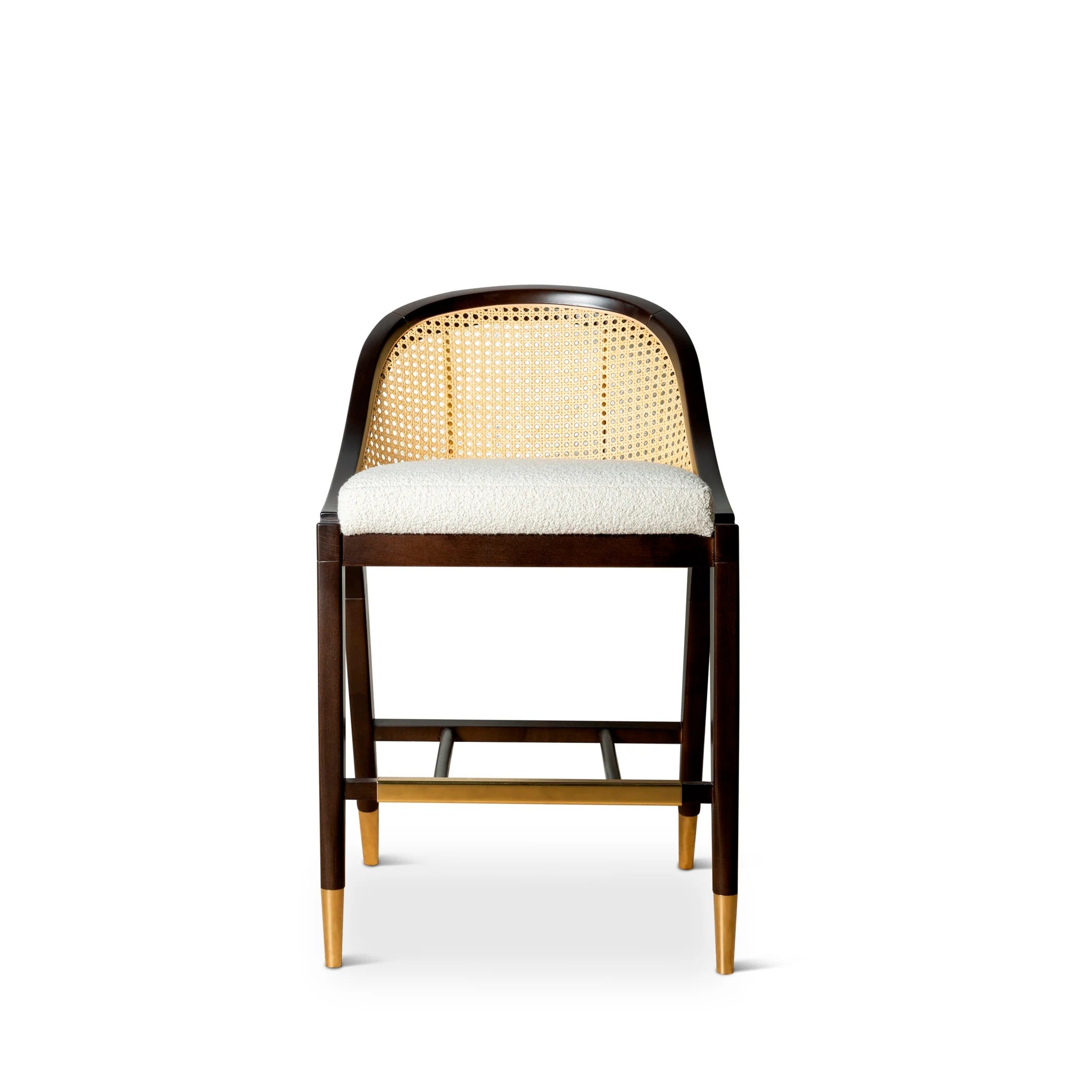 Birbal Black Frame Stool – Timeless Comfort