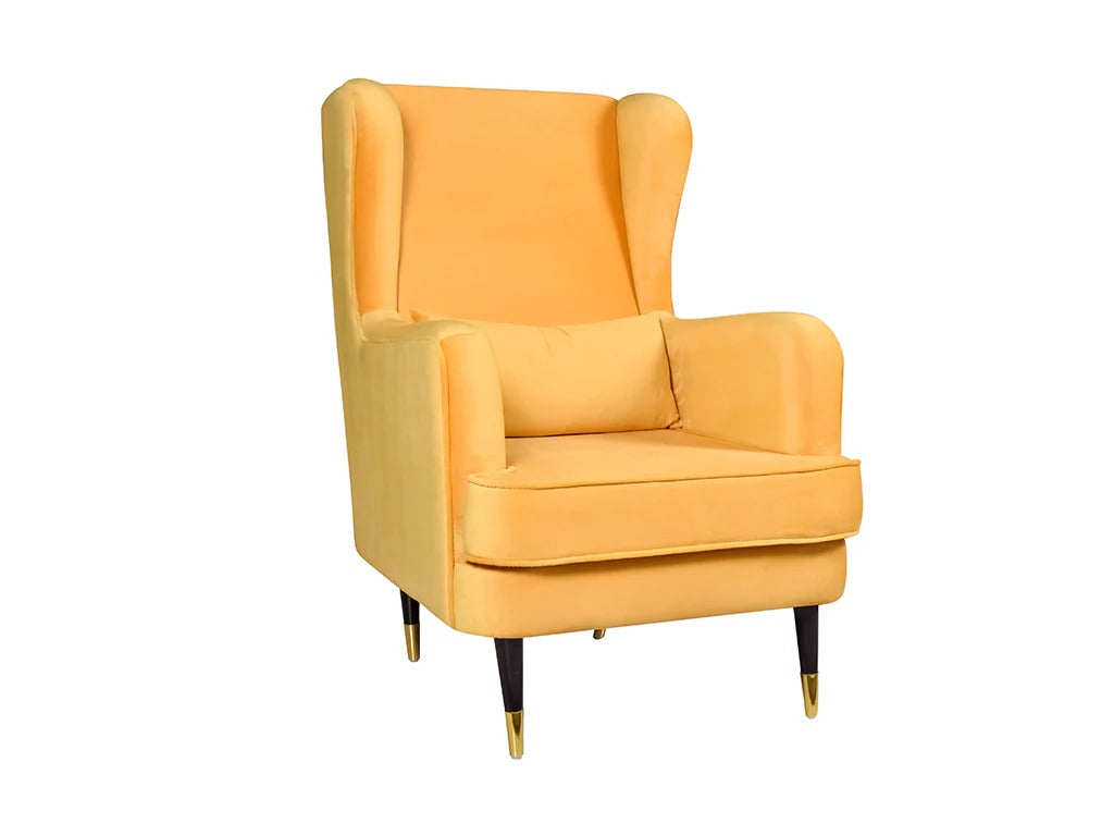 Sun Aura Velvet Wing Chair