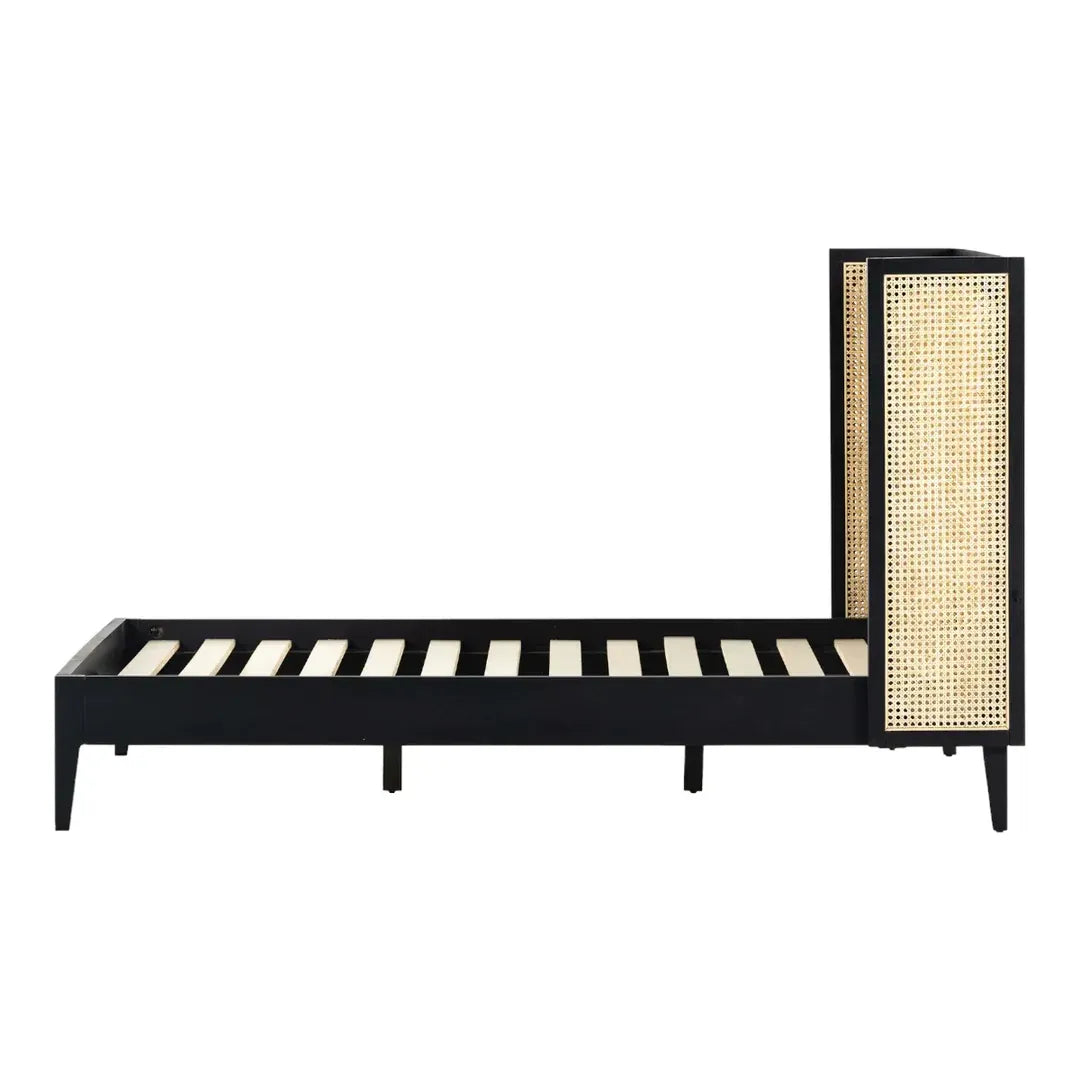 Rattan Queen Platform Bed Frame