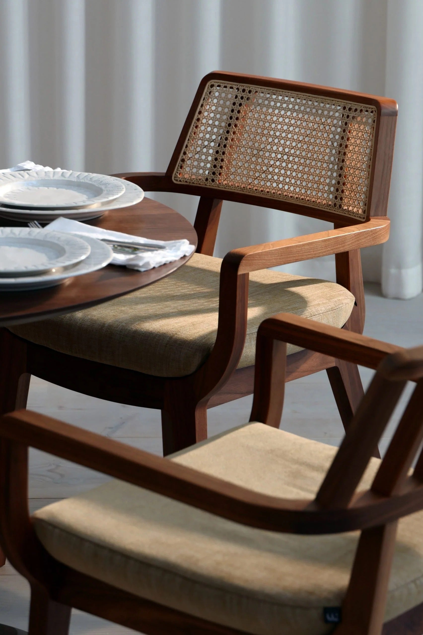 Nayla Cane-Back Accent Chair