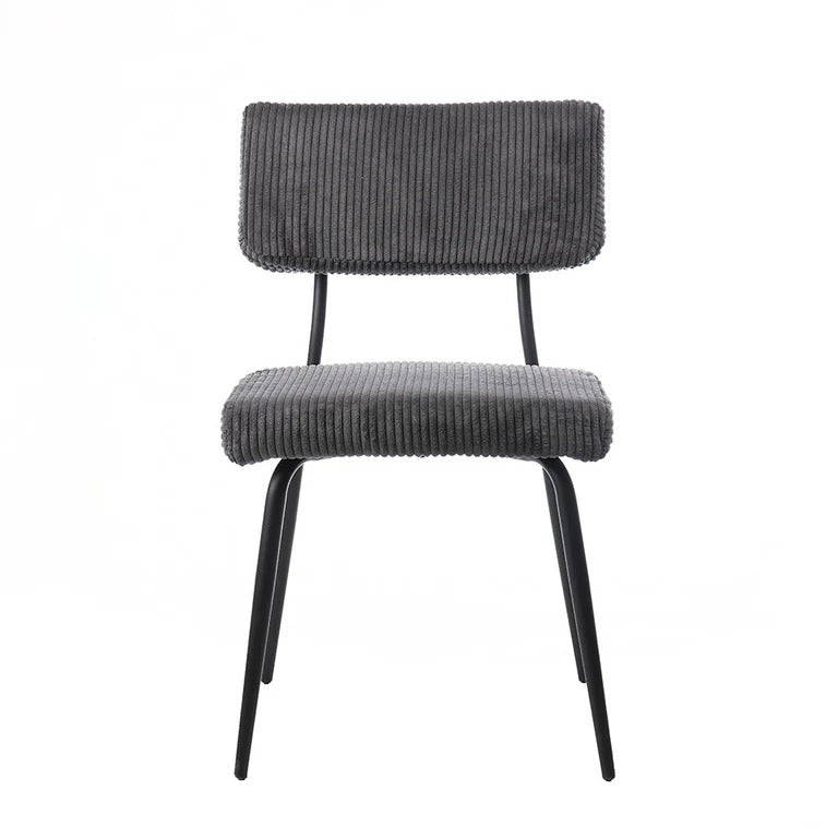 Taupe Corduroy Industrial Side Chair