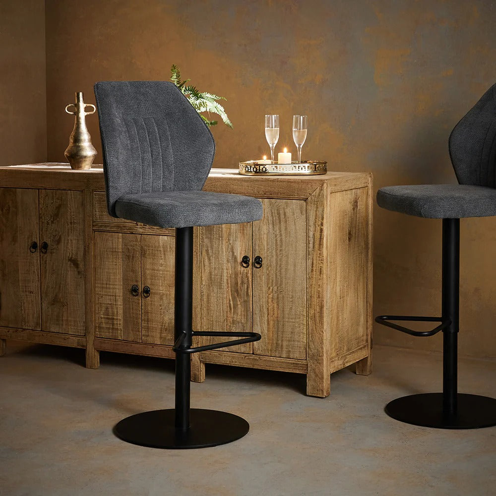 Contemporary Fabric Counter Bar Chair