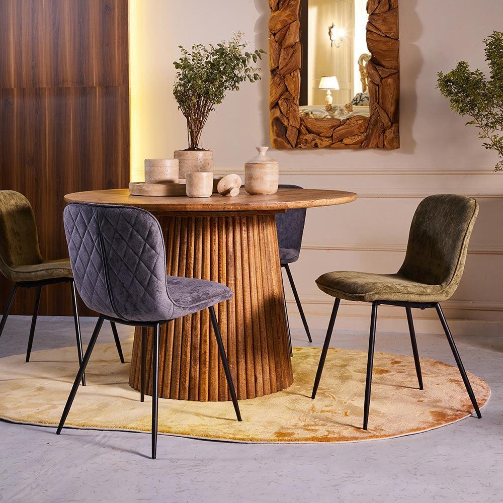 Slate Velvet Dining Chair