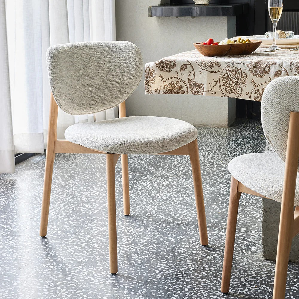 Curved Back Nordic Dining Chair